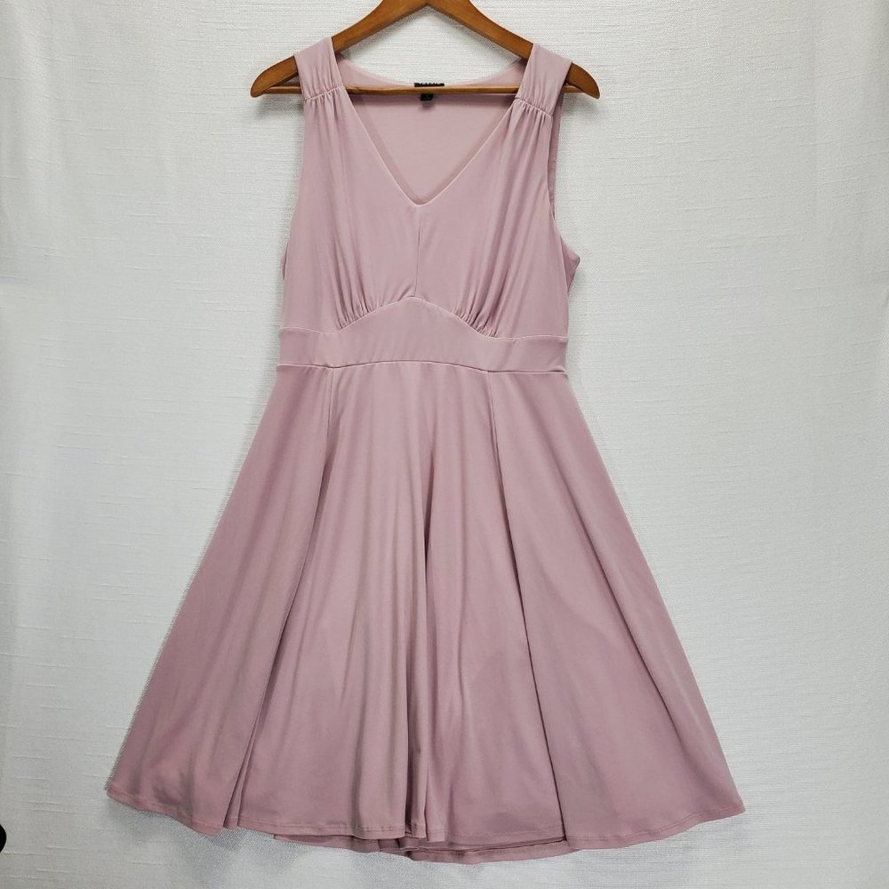 Torrid Womens Pink Sleeveless A Line Studio Knit Drape Dress, sz 0 (L/12)